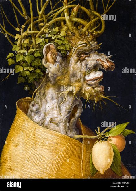 Giuseppe Arcimboldo, Winter, (The Four Seasons), painting, 1563 Stock ...