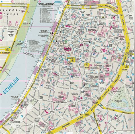 Map of Antwerp, Belgium