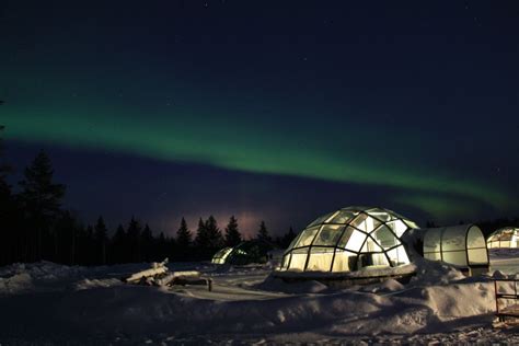 Kakslauttanen Arctic Resort - Exterior at Night - modlar.com