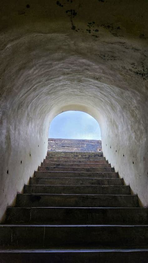 The Ancient Tunnel stock photo. Image of stairs, cave - 299111512