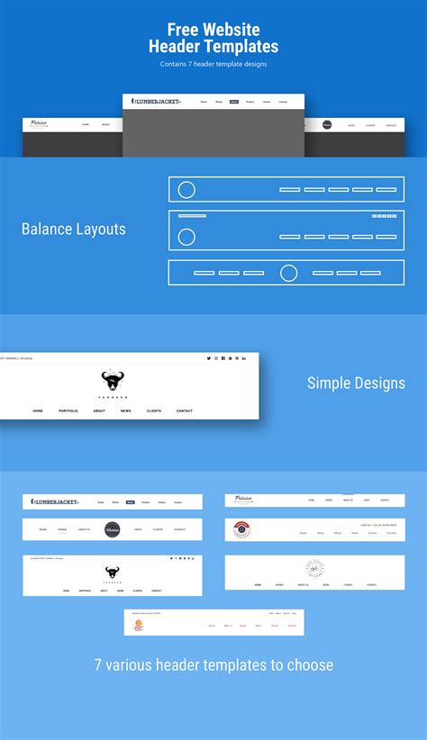 7 Free Website Header Templates :: Behance