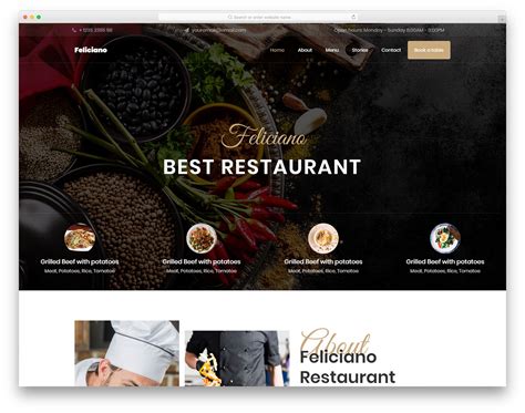 Feliciano - Restaurant Website HTML Template - DesignHooks