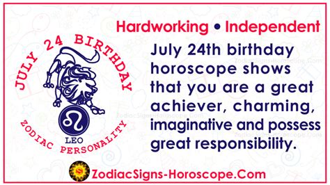 July 24 Zodiac (Leo) Horoscope Birthday Personality and Lucky Things | ZSH