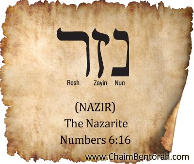 HEBREW WORD STUDY – THE NAZARITE - Chaim Bentorah