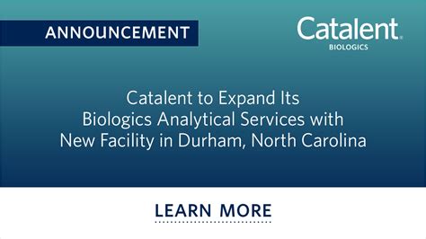 Catalent Expands Analytical Services with Durham Facility