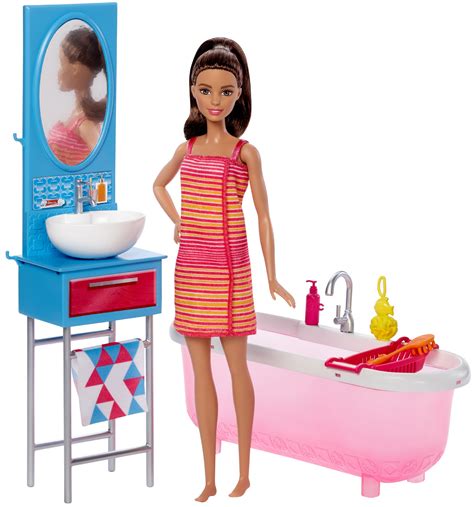 Barbie Doll & Furniture Bathroom Set W Ith Accessories - Walmart.com