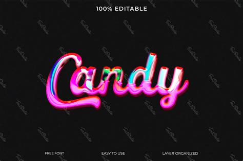 Candy Font Style Text Effect | Photoshop PREMIUM PSD File