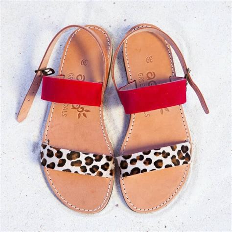 Animal Print Sandals - Etsy