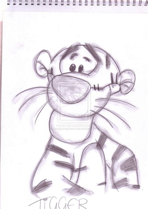 Sketch Disney Characters Sketch Drawing Easy Cartoon