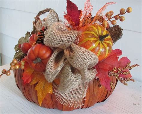 Fall Basket Thanksgiving Basket Autumn Basket Harvest