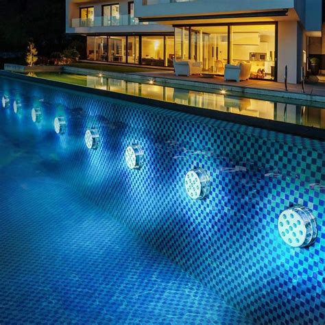 2 Pcs Magnetic Underwater LED Lights with Suction | Led pool lighting ...