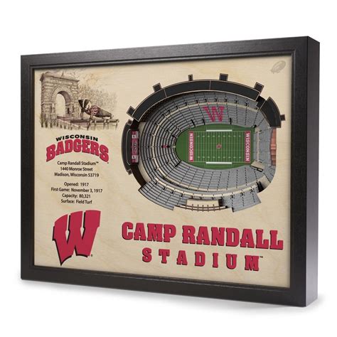 NCAA Wisconsin Badgers Stadium View Wall Art - Camp Randall Stadium Lsu ...