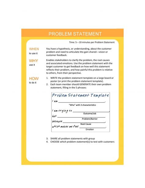 40 Powerful Problem Statement Template - RedlineSP