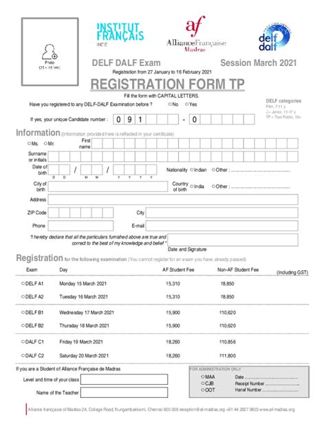 Fillable Online Where to take your DELF - DALF exam in United States of ...DELF - DALF : exams ...