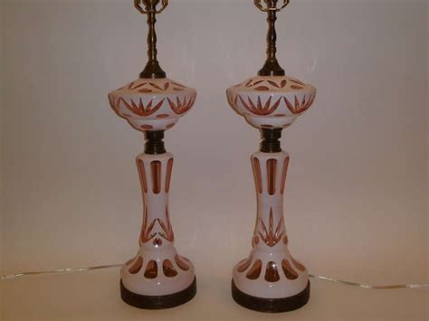 Fine Bohemian Cut Cased Glass Oil Lamp Form Table Lamps at 1stDibs ...