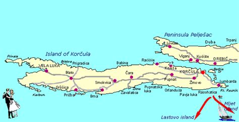 Korcula-info : Island of Korcula: Korcula maps