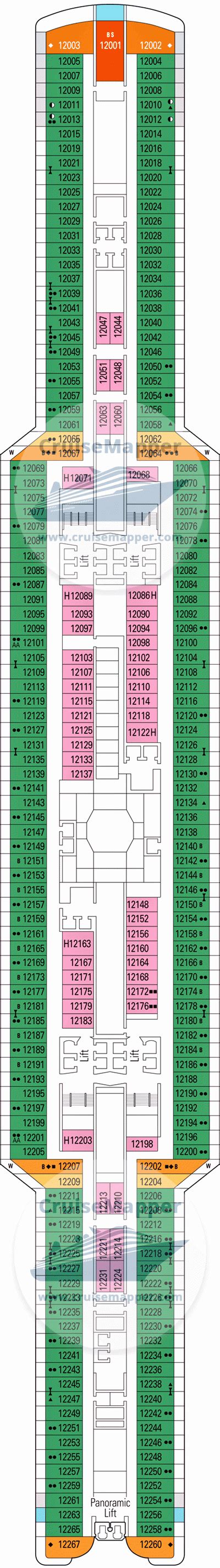 MSC Seaview deck 12 plan | CruiseMapper