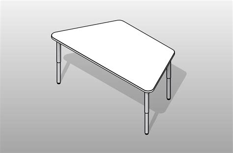 Trapezoid Classroom Table | Free Autodesk Revit Models | Fetchbim.com