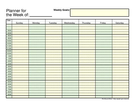 Images Of Blank Calendars With Time Slots