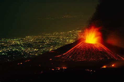 Lights of Catania, Piano Del Lago, Mount Etna, Sicily, 2001 | Etna ...