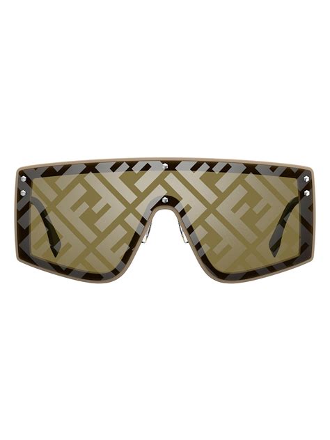 Fendi Sunglasses With Ff Lens in Natural for Men | Lyst