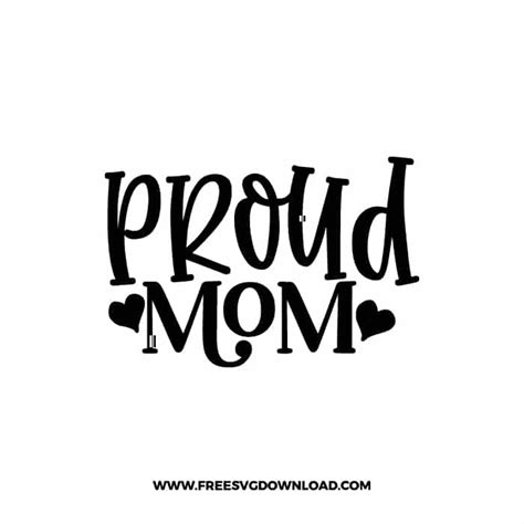 Proud Mom 2 SVG & PNG baseball cut files | Free SVG Download