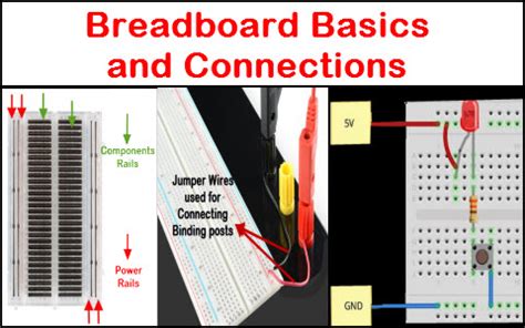 Know about Breadboard Basics and thier Connections