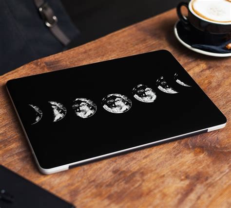 Moon Laptop Skin Sticker Black Pattern Vinyl Decal Dell Hp - Etsy