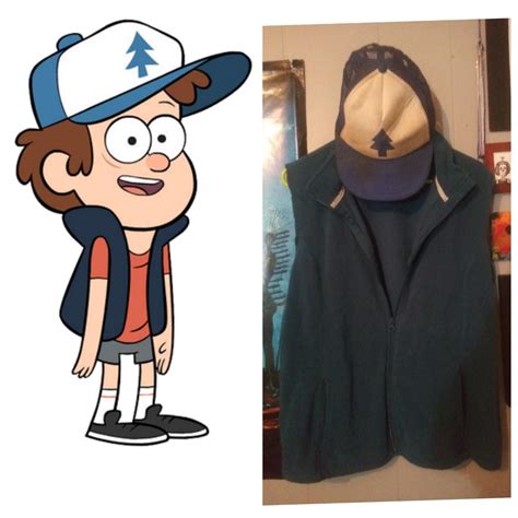 DIPPER PINES COSPLAY 🌲 INCLUDES VEST, WIG, AND HAT!... - Depop