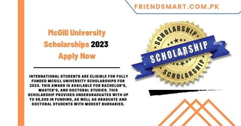 McGill University Scholarships 2023 Apply Now