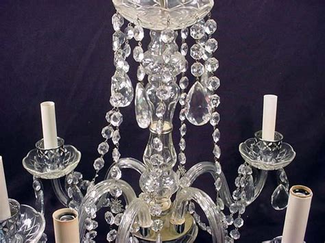 Vintage Crystal Chandelier W/ Crystal Prisms - Unt