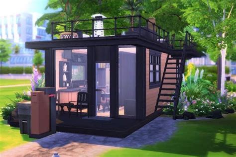 Sims 4 Tiny House Ideas | Sims 4 huizen, Sims huis, Kleine huizen