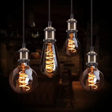 Aliexpress.com : Buy COB LED Filament Edison light Bulbs Decorative Edison lamp E27 110V 220V ...