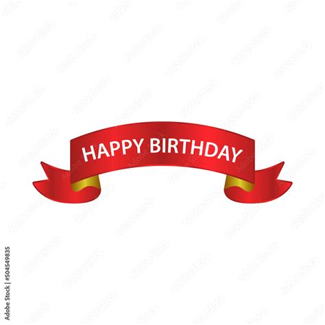 Red and gold happy birthday banner design vector Stock Vector | Adobe Stock