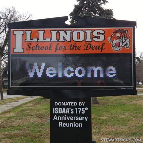 School Sign for Illinois School for the Deaf - Jacksonville, IL