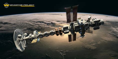 ArtStation - “Navigator”— A deep space exploration space station