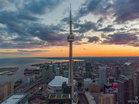 CN Tower Sunset Toronto, Canada - Etsy