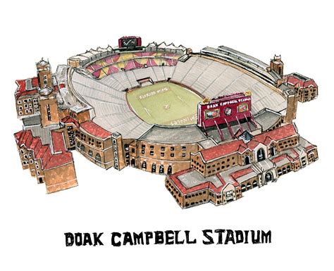 Florida State University Football Stadium Print / FSU Art - Etsy