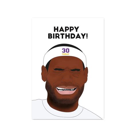 LeBron James Birthday Card Funny Birthday Card Lakers | Etsy