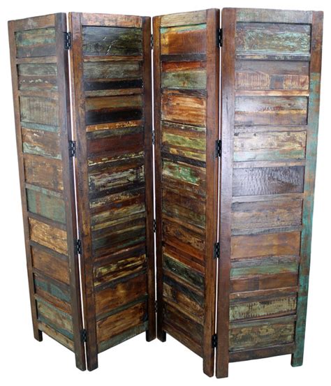 Mexicali Rustic Wood Room Divider - Rustic - Screens And Room Dividers ...