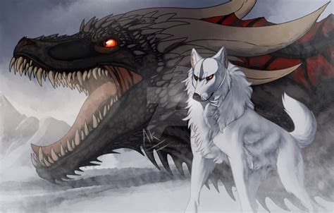 [Fanart Friday] The Dragon and the Wolf by Jumpy-Joltik on @DeviantArt Game Of Thrones Artwork ...