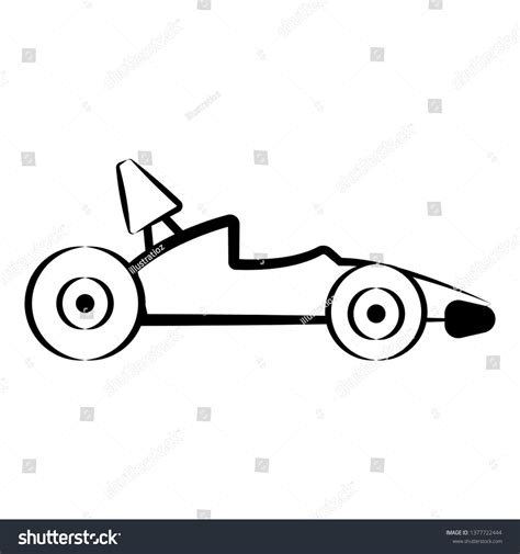 Side View Racing Car Sketch Vector Stock Vector (Royalty Free) 1377722444 | Shutterstock