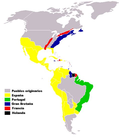 European colonies in America XVI-XVII - Full size | Gifex