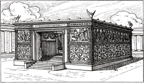 Altar of Augustan Peace (reconstruction). Rome, Museum of the Altar of ...