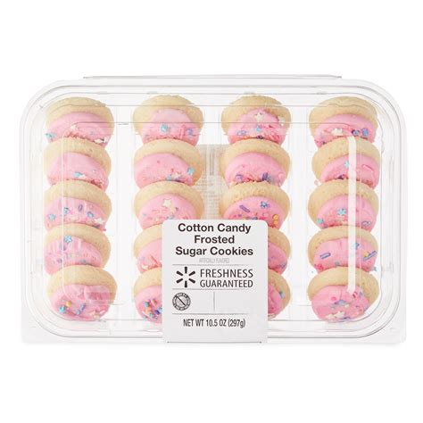 Freshness Guaranteed Fresh Mini Frosted Sugar Cookies, Pink, 10.5 oz, 20 Count - Walmart.com