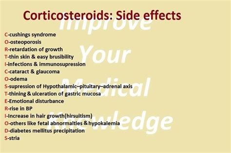 Side Effects of (excess) Corticosteroids