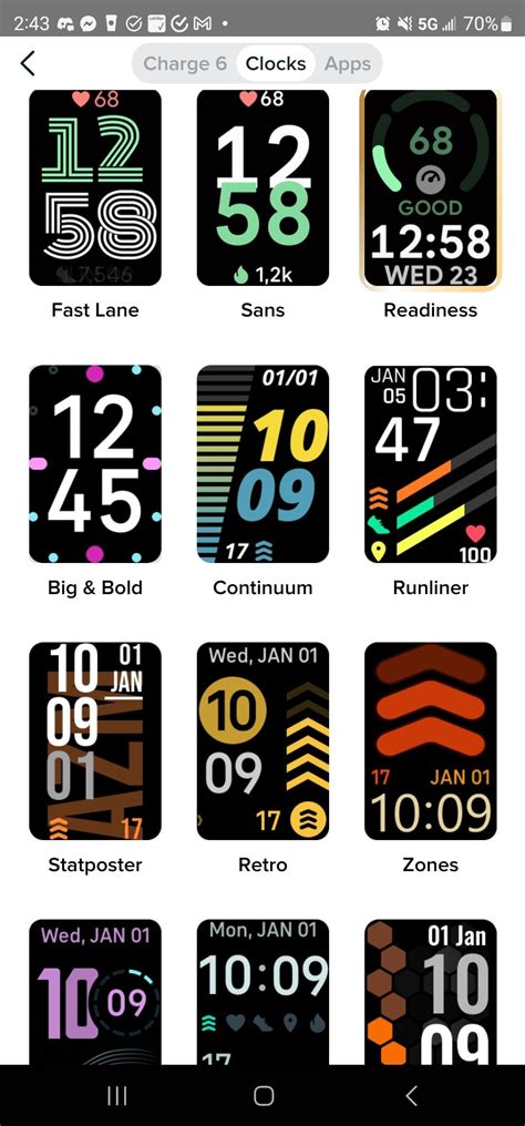 Charge 6 Clock Faces : r/fitbit