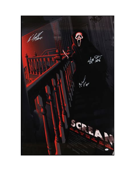 Neve Campbell, Matthew Lillard & Skeet Ulrich Signed "Scream" 27x40 ...