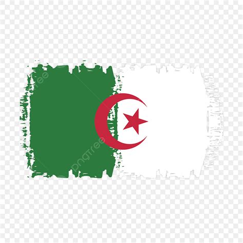 Algeria Flag Vector Art PNG, Algeria Flag Vector With Watercolor Brush Style, Algeria, Flag ...