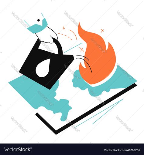 Add fuel to the fire - colorful flat design style Vector Image